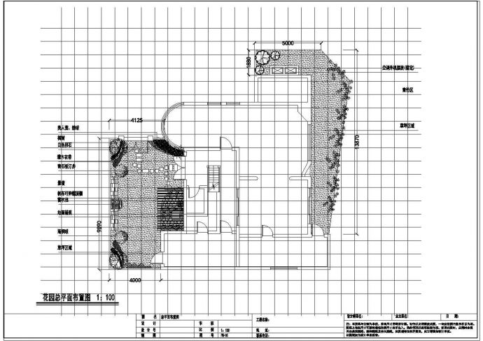 某庭院室外花园设计方案图_图1