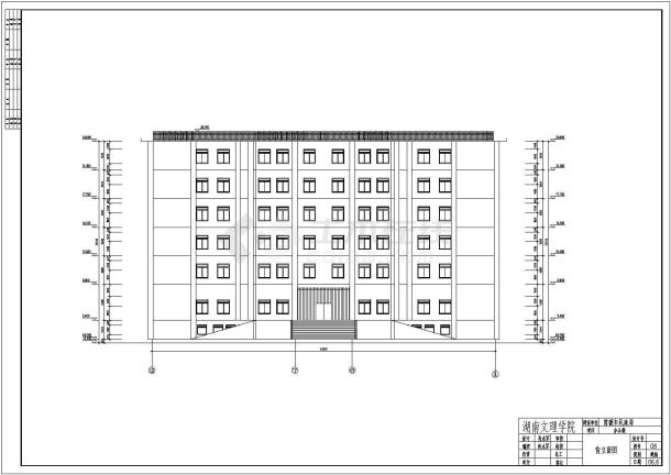 常德市某7层框架办公楼建筑及结构设计施工图-图一