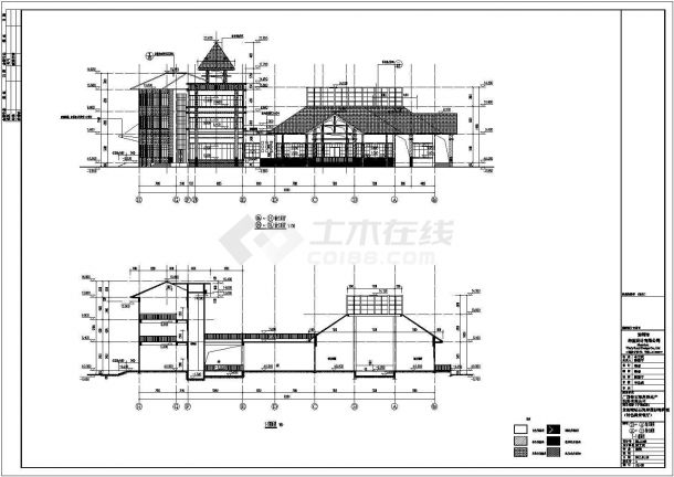 广西钦州3层框架结构餐厅施工图图纸-图一