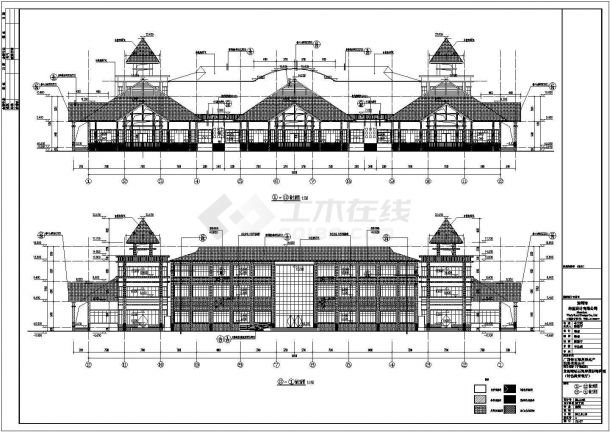 广西钦州3层框架结构餐厅施工图图纸-图二