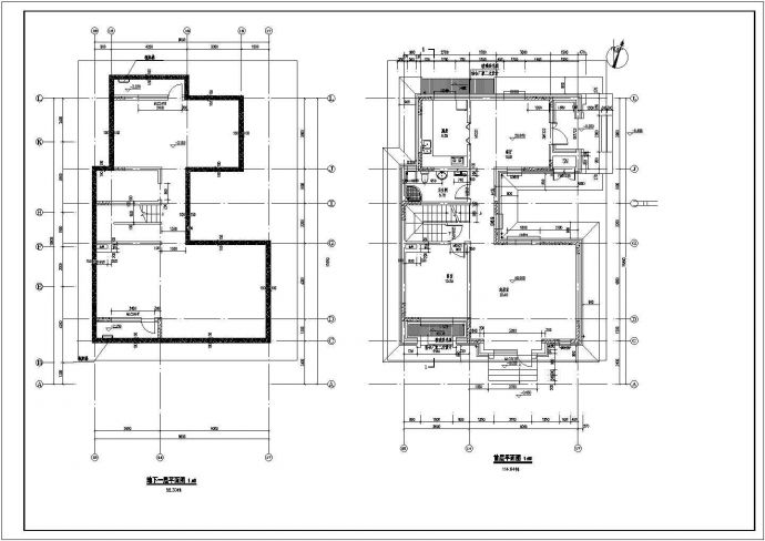 地上三层别墅建筑施工图，地下一层_图1