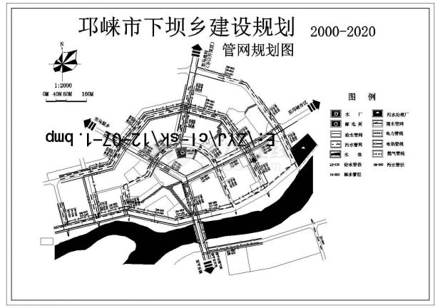 [方案]邛崃市下坝乡建设规划设计cad-图二