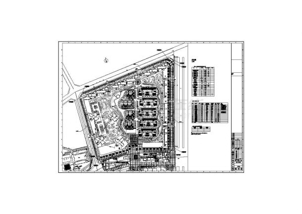 十个知名地产项目景观设计CAD总平面图-图一