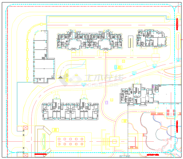 [安徽]居住区景观工程施工总图-图一