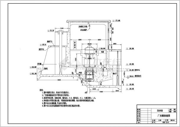 [江西]水电站厂房设计平面钢筋CAD图-图二