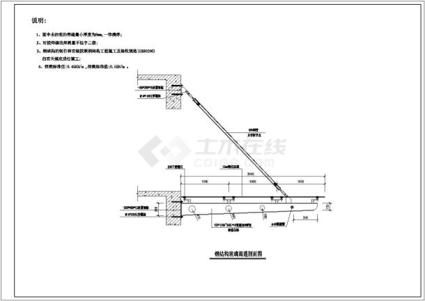 某地教学楼玻璃幕墙工程建筑设计施工图-图二