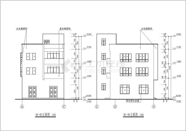 某地小型框架结构住宅套间建筑方案设计图-图一