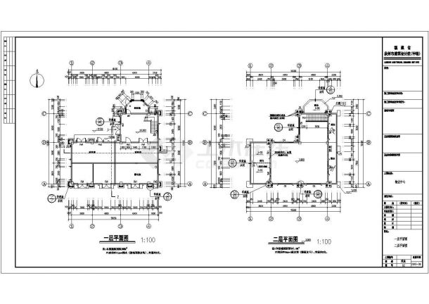 某地2层欧式配电室建筑设计施工图-图一