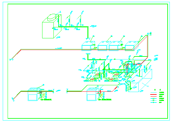 某保龄球馆空调CAD平面布置参考图_图1