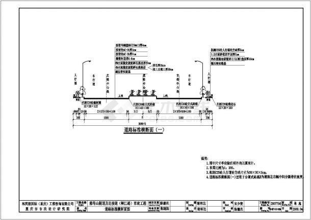 分离式隧道连接道路工程施工图设计（网格护坡国际知名公司）-图二