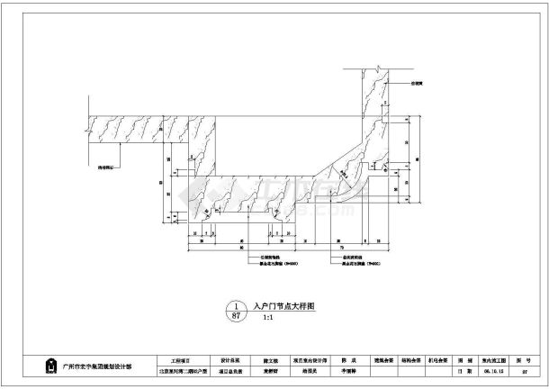 北京星河湾二期B2户型入户门CAD大样构造节点图-图一