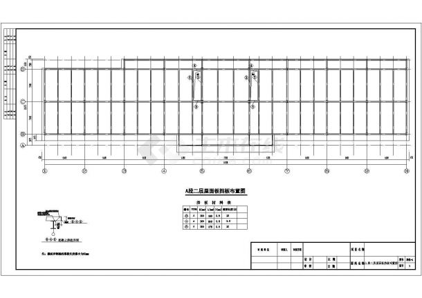 商业工程压型钢板面板平面CAD布置套图-图二