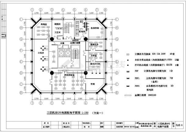 机房电气施工设计系统图CAD参考图-图二