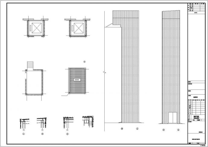 某钢结构电梯井道布置参考详情图_图1
