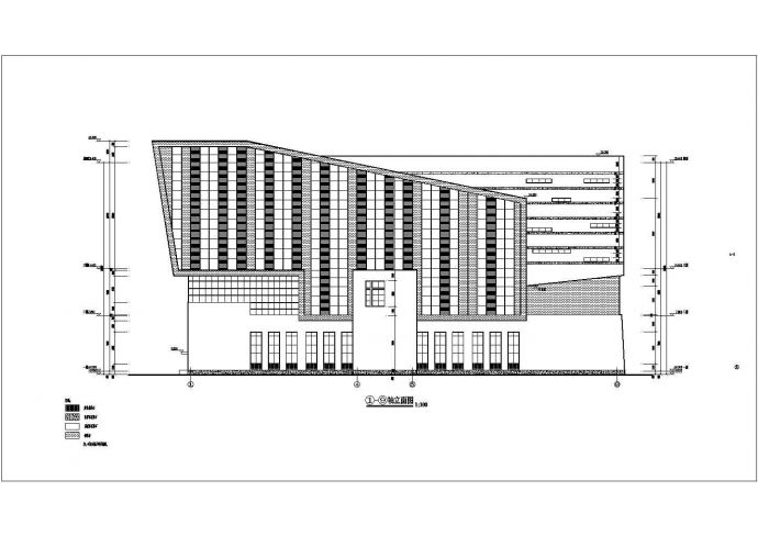 某地三层框架结构体育馆建筑设计施工图纸_图1