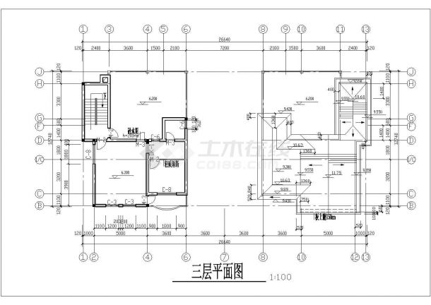 【湖南】三层农村坡屋顶住宅楼建筑施工图-图二