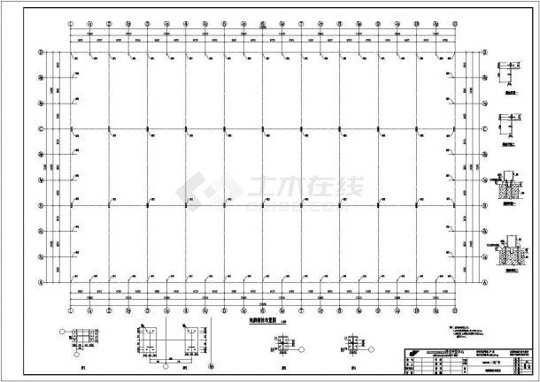 某门式刚架结构厂房全套钢结构施工图纸-图二