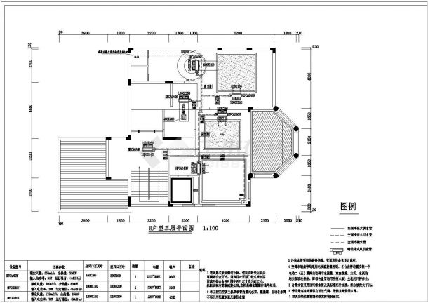 某三层别墅风冷水机形式空调设计施工图-图二