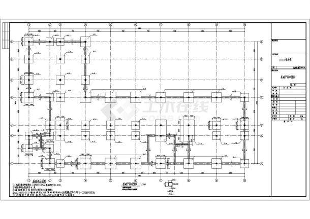某框架结构教学楼结构设计施工图纸-图二