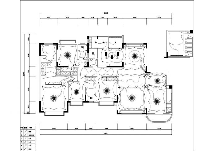 240平方美式大平层室内设计施工图全图_图1