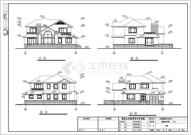 二层度假村小别墅建筑施工图，带效果图-图二