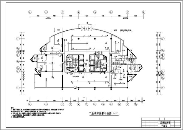 某重庆市大厦消防系统CAD大样详图-图二