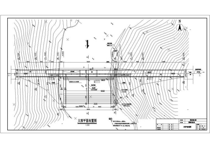 某水电站枢纽工程砌石重力坝部分施工设计图_图1