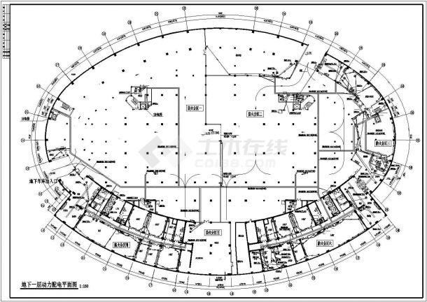 展览馆电气照明系统CAD示意图-图二