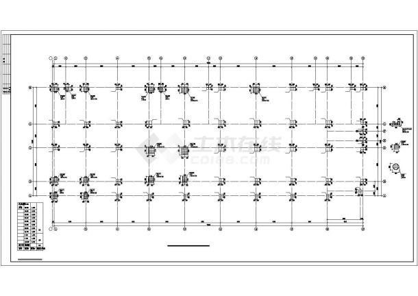 某蜂巢芯空心楼盖的CAD结构设计施工图-图二