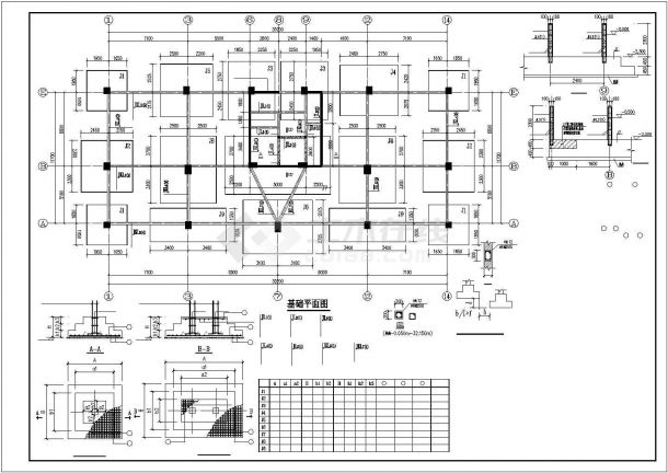 9层框架结构住宅楼结构设计施工图-图一