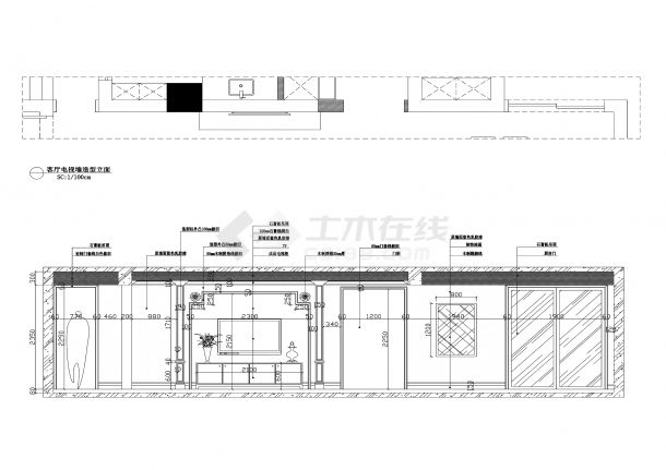 【山东】青岛市同安路丽海馨苑波普风210平复式二层别墅装修CAD图纸-图二