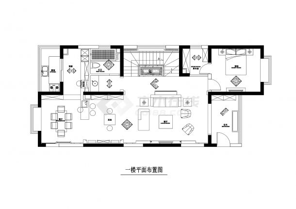 【山西】阳泉现代风格200平米跃层公寓家居装修CAD图-图一