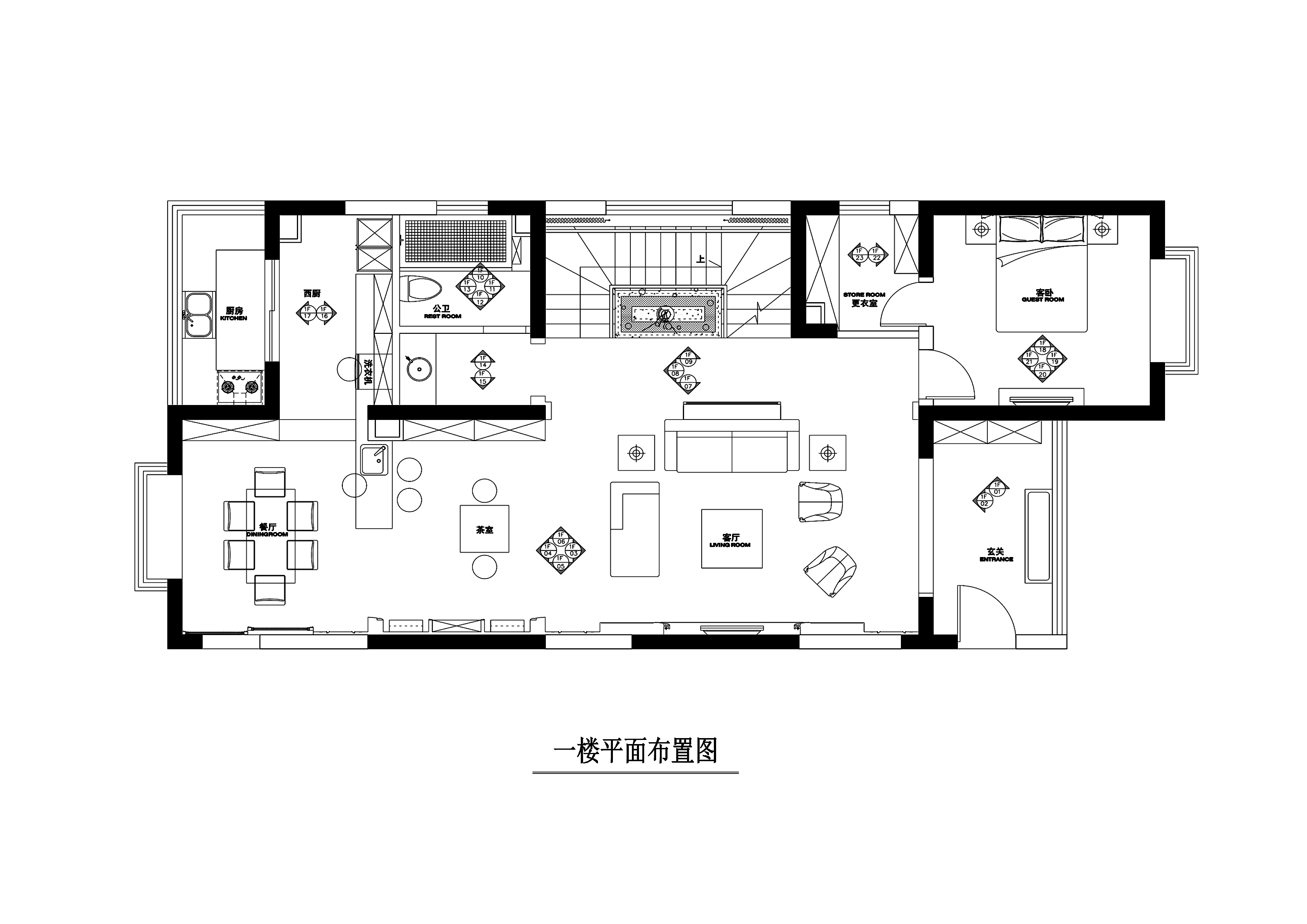 【山西】阳泉现代风格200平米跃层公寓家居装修CAD图