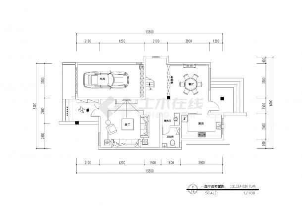 欧式罗曼时光三层别墅装修设计施工CAD图纸-图一