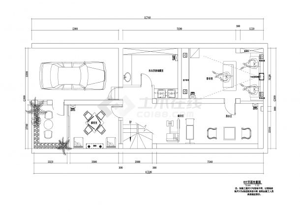欧式风格三层别墅雅居装修施工CAD图纸（含地下室、阁楼）-图二