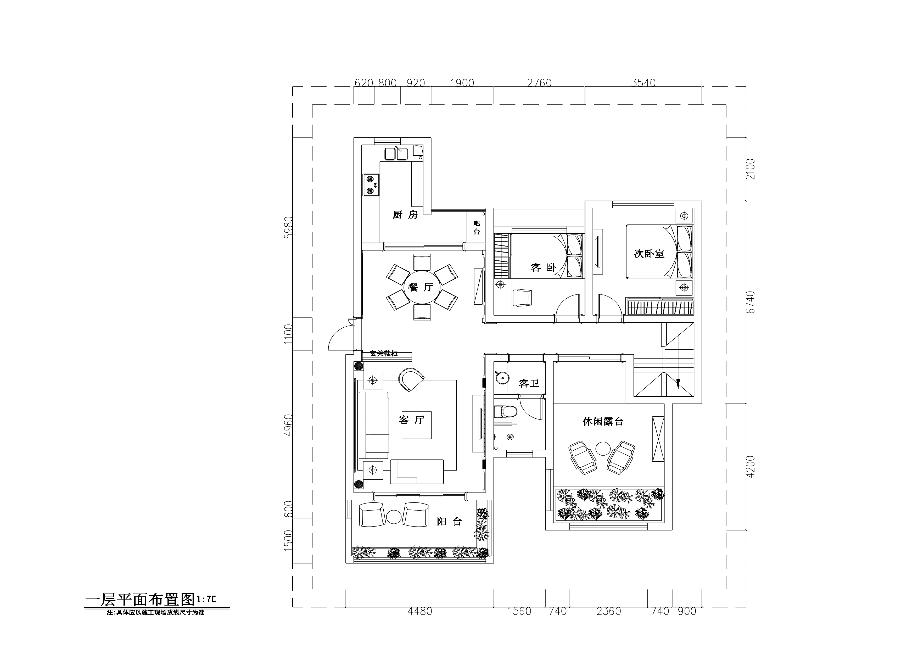 新古典风格两层别墅装修施工CAD图纸