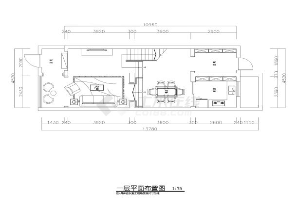 漫生活主题风格三层带地下室别墅装修施工CAD图纸-图一