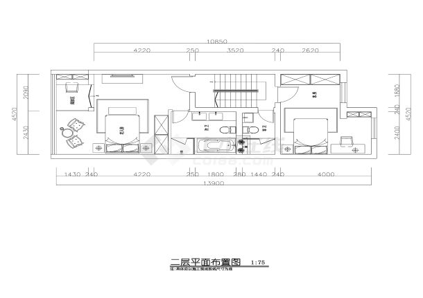 漫生活主题风格三层带地下室别墅装修施工CAD图纸-图二