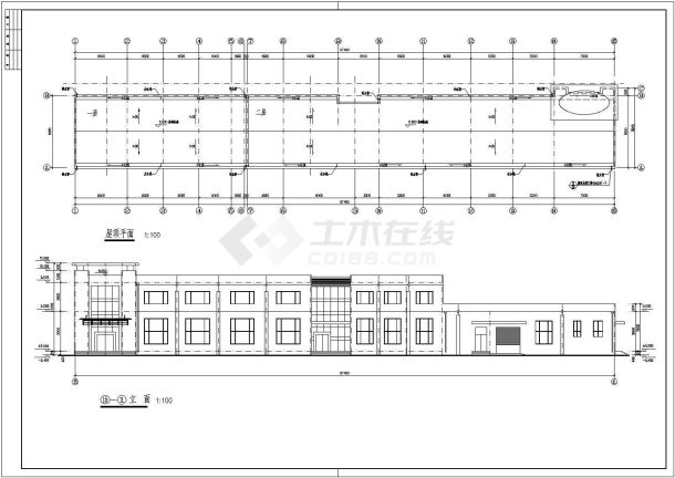 某社区活动中心的建筑、结构设计施工图-图二