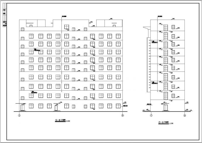 某公司9层框架结构办公楼建筑设计施工图_图1