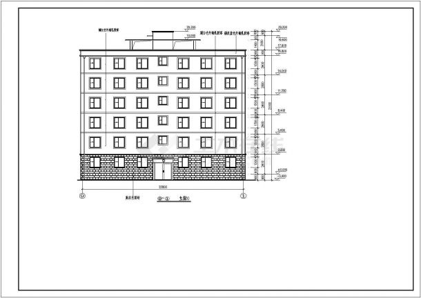 某地6层砖混住宅楼建筑方案设计图-图一