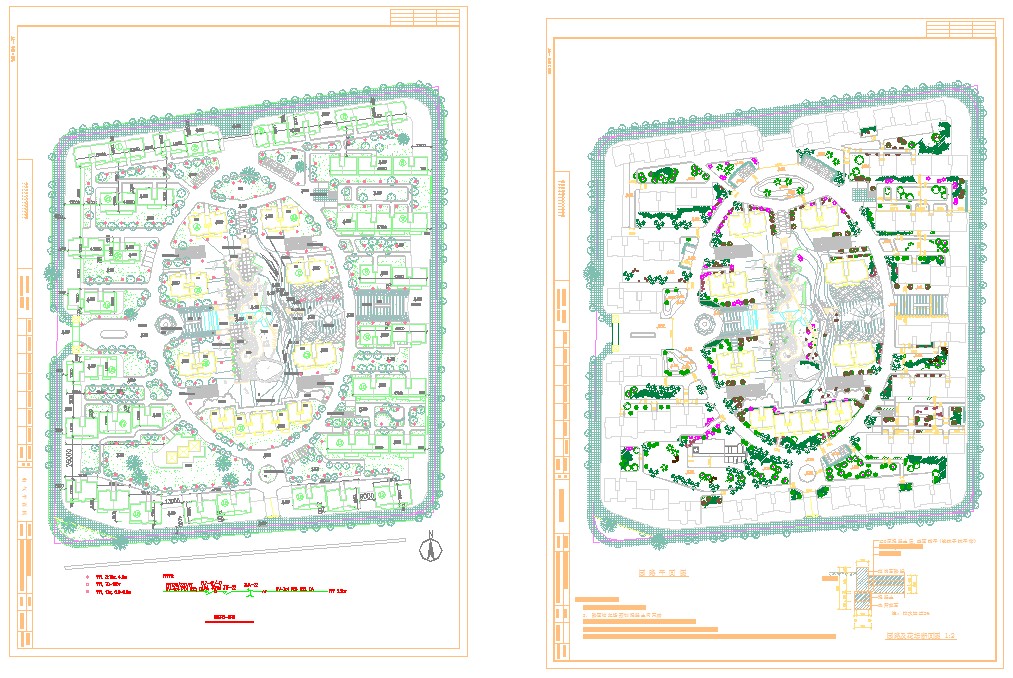 小区园林绿化设计图纸（41个CAD文件）