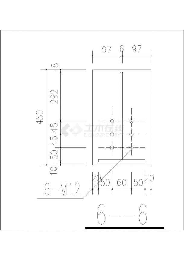 [图块/节点]钢柱与楼板节点cad图-图一