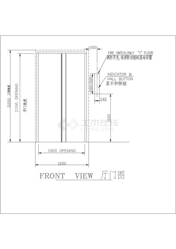 某商场电梯井结构CAD图纸-图一