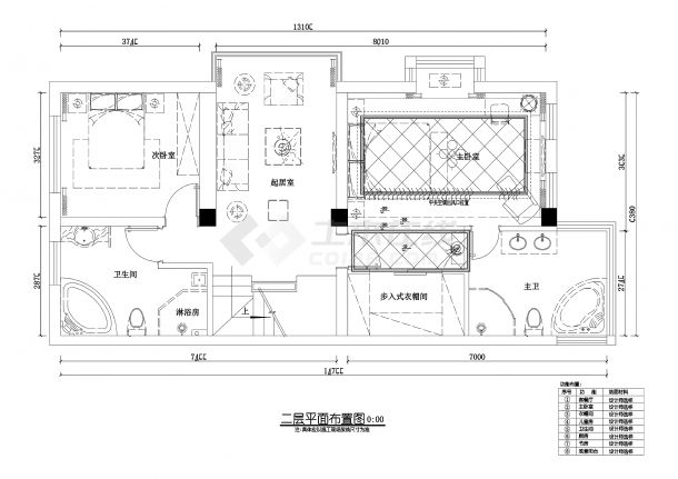 【南京】弘景雅墅欧式风格三层别墅售楼处样板房装修设计CAD图纸-图二