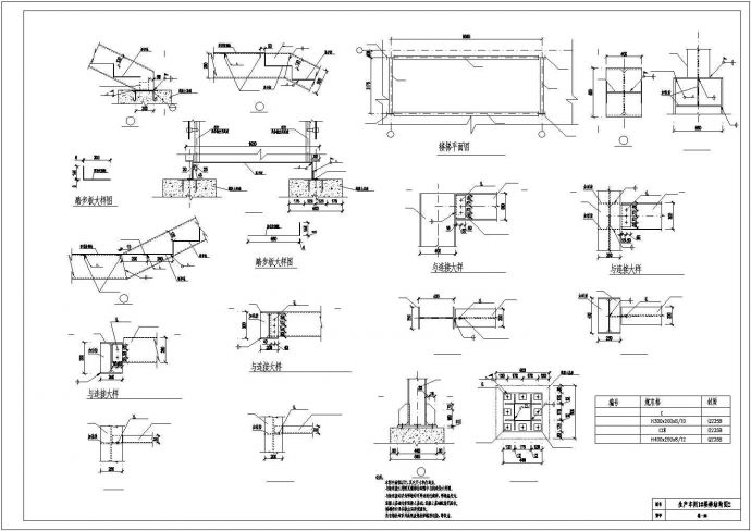 [节点详图]钢楼梯节点构造详图_图1