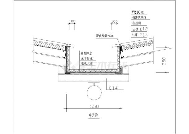 [节点详图]某天沟节点构造详图-图一