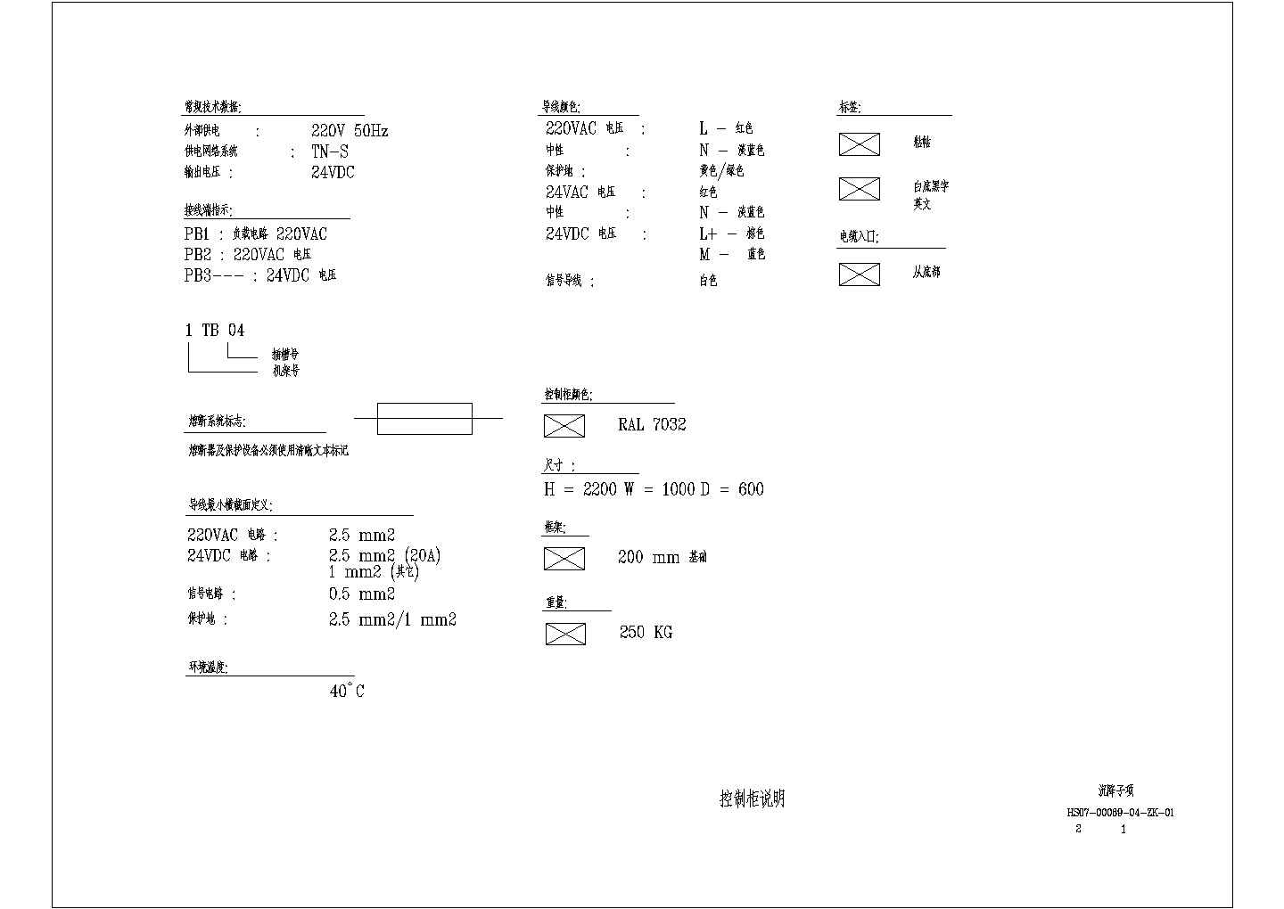 DCS柜成套接线平面设计整体分类图