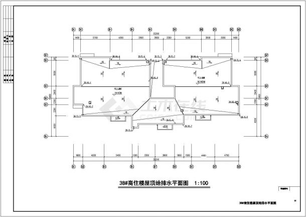 广东省某小区内多栋商住楼及室外给排水平面施工图设计-图二