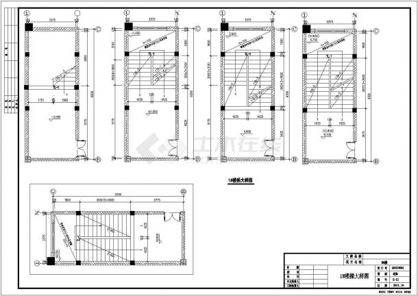 [节点详图]某框架综合楼楼梯节点构造详图-图二